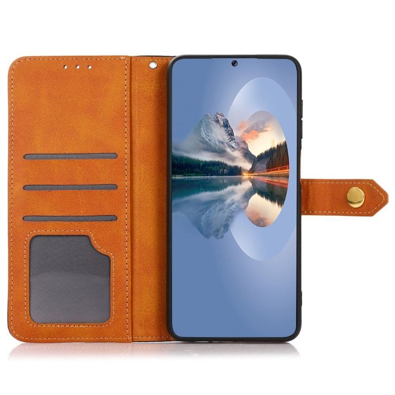 Flip Case Für Sony Xperia 10 IV Khazneh Zweifarbiges Kunstleder