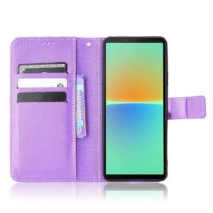 Lederhüllen Für Sony Xperia 10 IV Flip Case Lucinda Klappkartenhalter