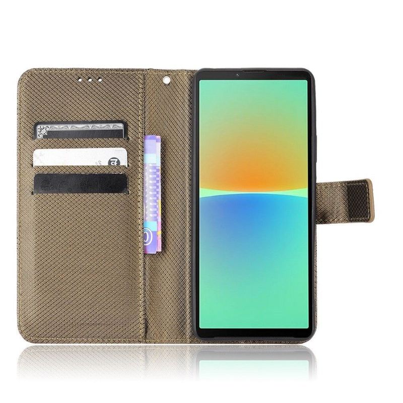 Lederhüllen Für Sony Xperia 10 IV Flip Case Lucinda Klappkartenhalter