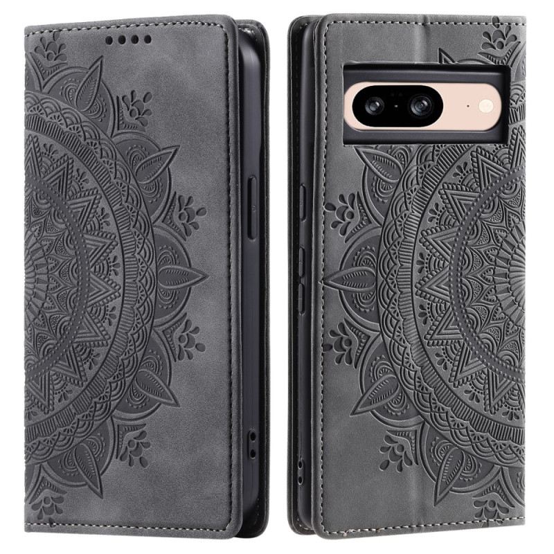 Flip Case Für Google Pixel 9 Pro Mandala-wildleder-effekt