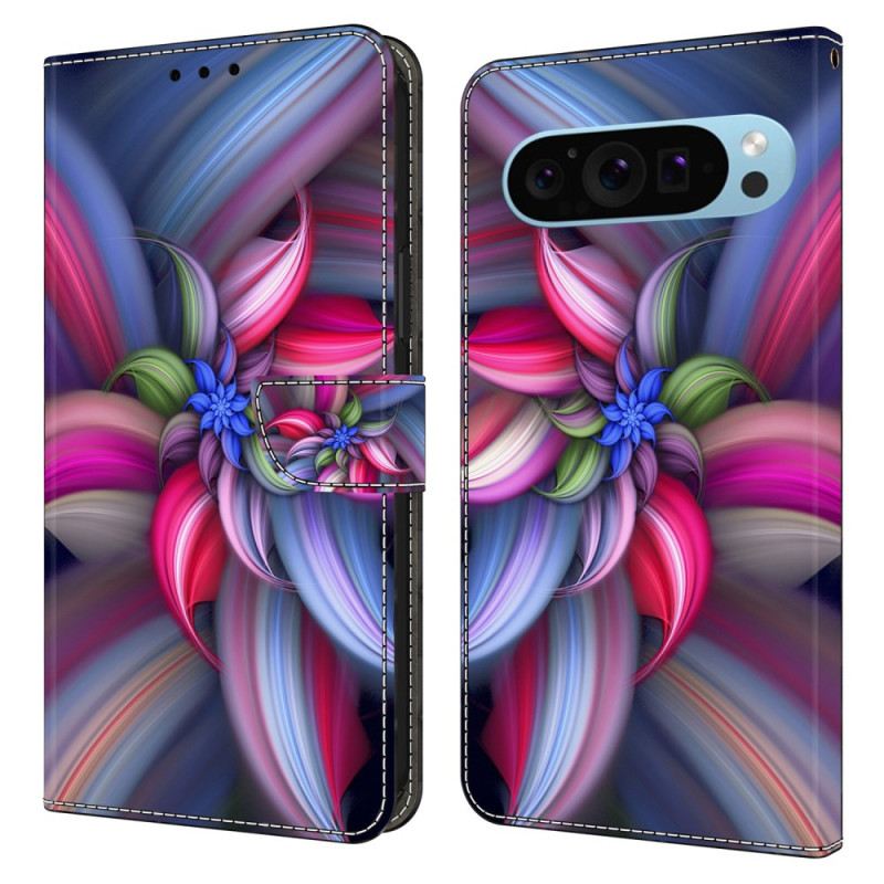 Lederhüllen Google Pixel 9 Pro Bunte Blume