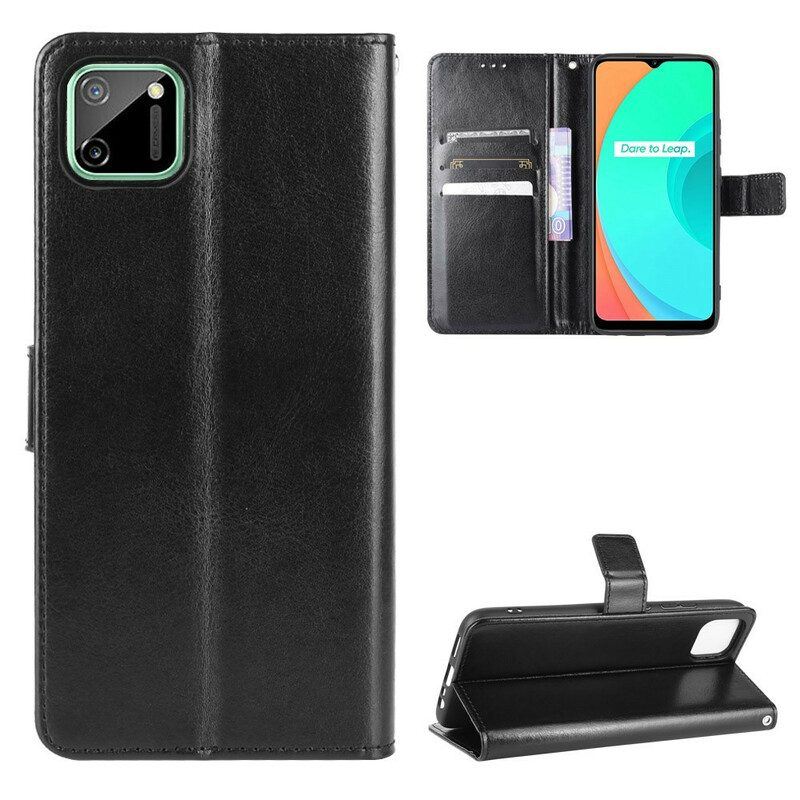 Flip Case Für Realme C11 Auffälliges Kunstleder