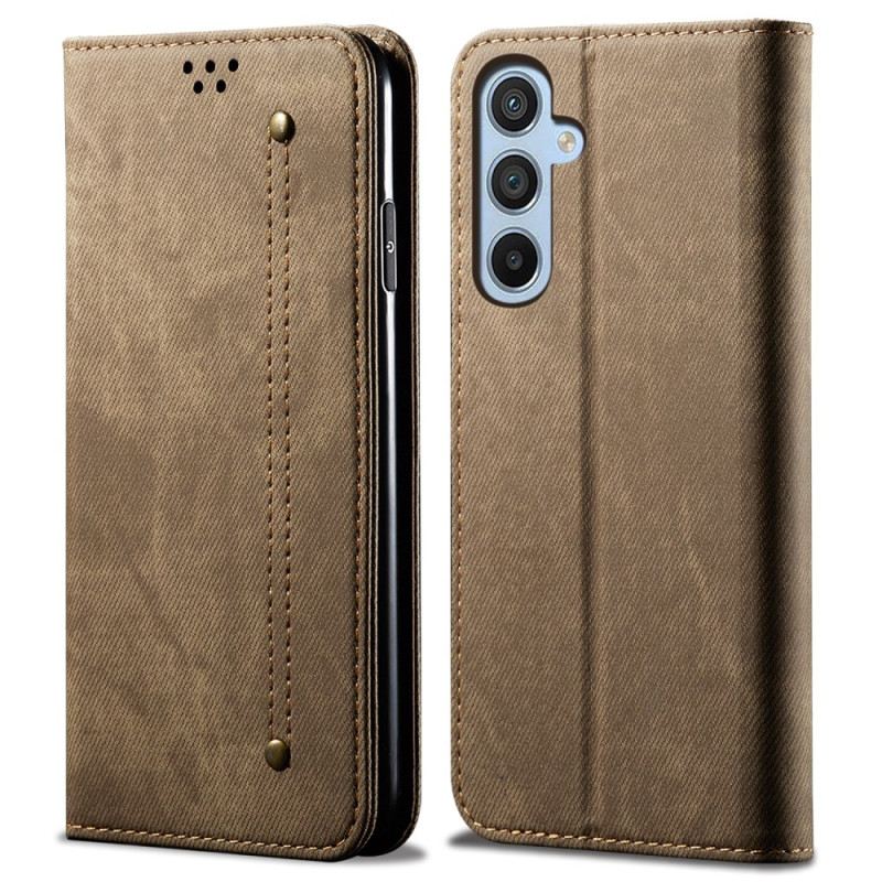 Flip Case Samsung Galaxy M55 5g Jeansstoff