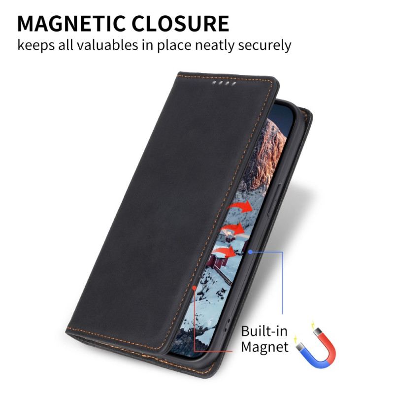 Flip Case Samsung Galaxy M55 5g Rfid-blockierung Und Magnetverschluss