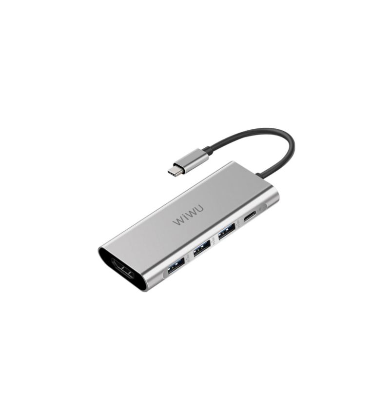 Usb-C Zu Hdmi / Usb-Hub-Adapter Für Computer – Silber