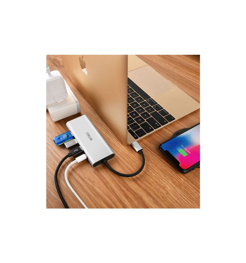 Usb-C Zu Hdmi / Usb-Hub-Adapter Für Computer – Silber