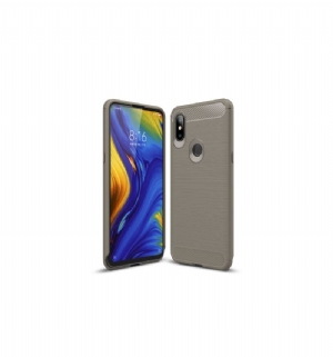 Hülle Für Xiaomi Mi Mix 3 Karbongebürstetes Gel