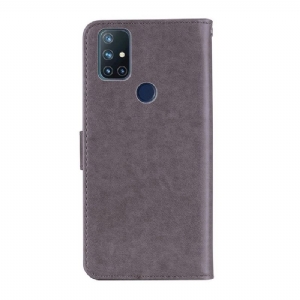 Flip Case Für OnePlus Nord N10 Geprägte Eule