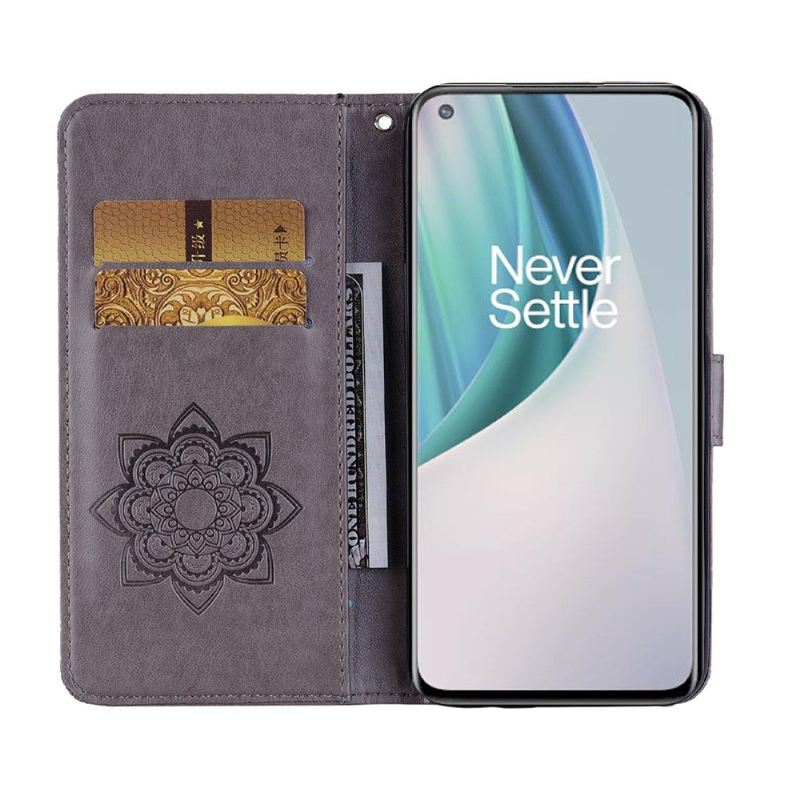 Flip Case Für OnePlus Nord N10 Geprägte Eule