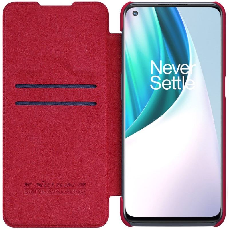 Flip Case Für OnePlus Nord N10 Ledereffekt Der Qin-serie