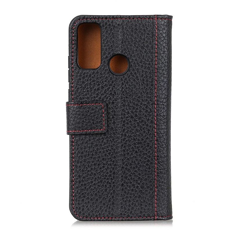 Flip Case Für OnePlus Nord N10 Nähte In Genarbter Lederoptik