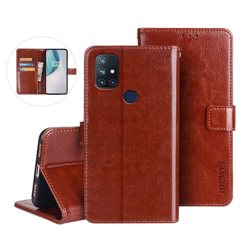 Lederhüllen Für OnePlus Nord N10 Flip Case Idewei Folio Lederoptik