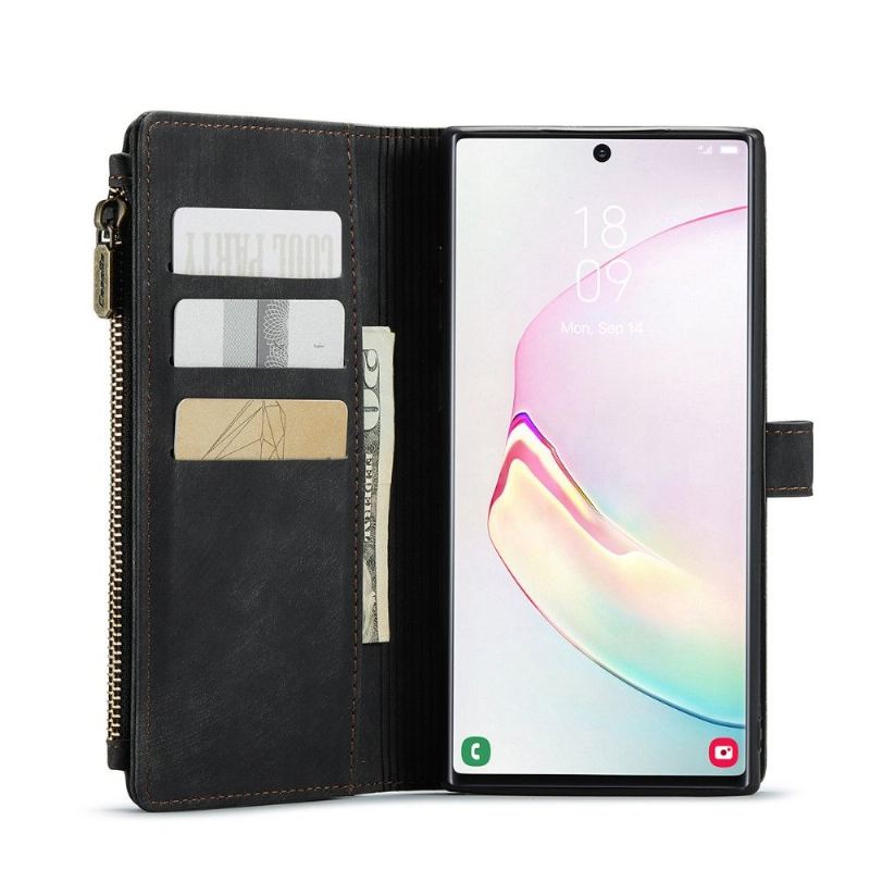 Lederhüllen Für Samsung Galaxy Note 10+ / Note 10+ 5G Schutzhülle Kartenhalter Der C30-serie