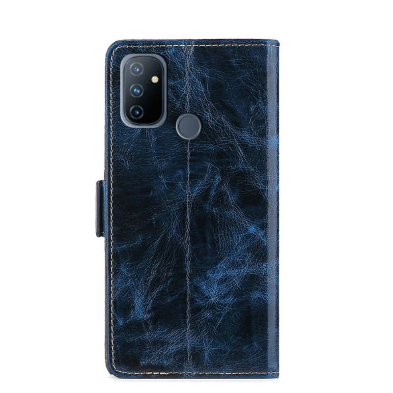 Flip Case Für OnePlus Nord N100 Flip Case Kartenetui In Lederoptik