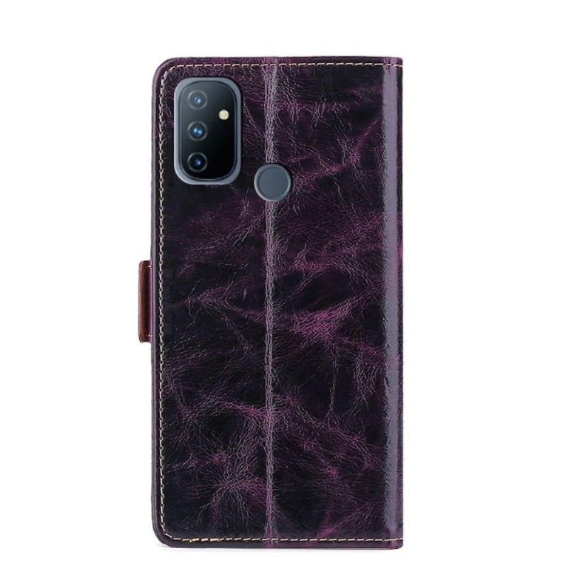 Flip Case Für OnePlus Nord N100 Flip Case Kartenetui In Lederoptik