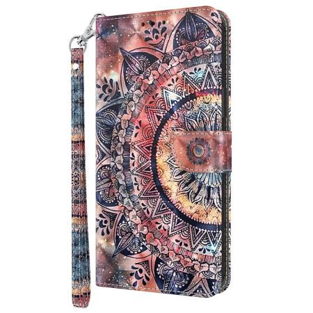 Lederhüllen Für Xiaomi Redmi Note 13 Pro Plus 5g Buntes Mandala Mit Riemen