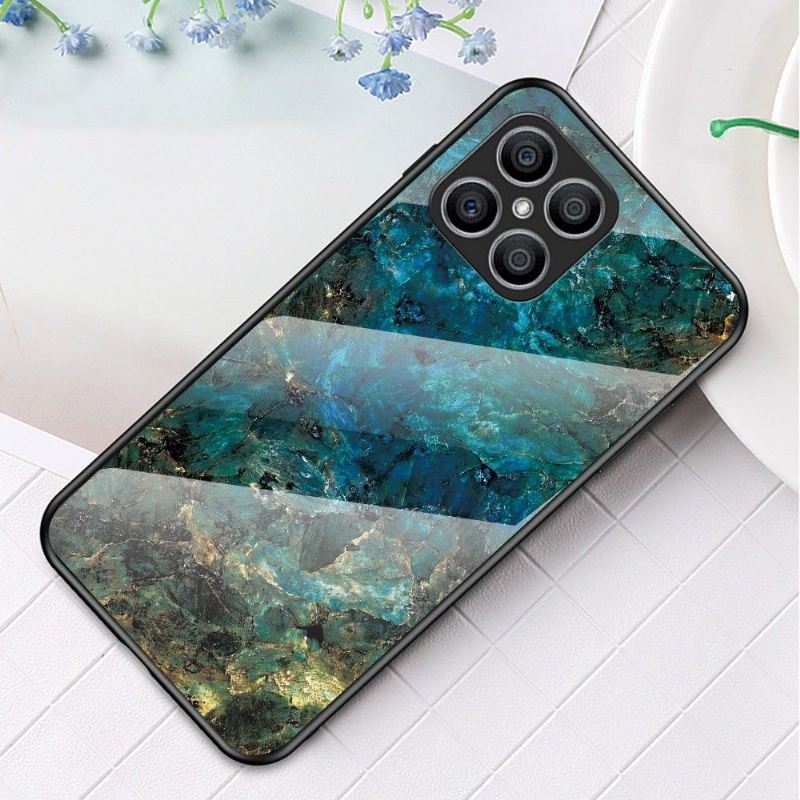 Handyhülle Für Honor X8 Ocean Marble Glasrückseite