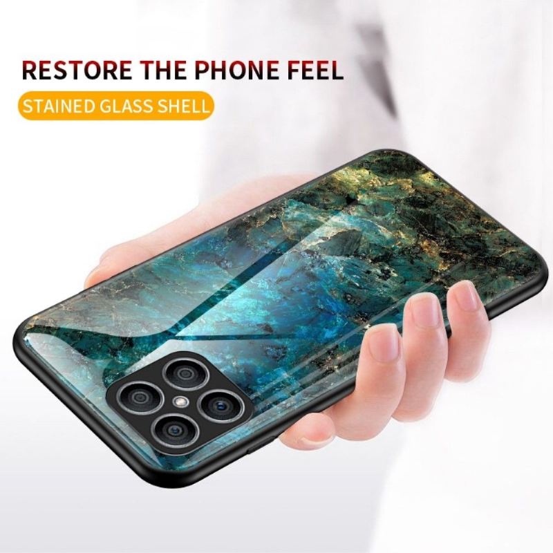 Handyhülle Für Honor X8 Ocean Marble Glasrückseite