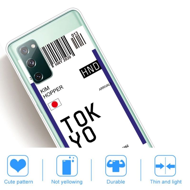 Hülle Für Samsung Galaxy S20 FE Bordkarte 05 Tokio