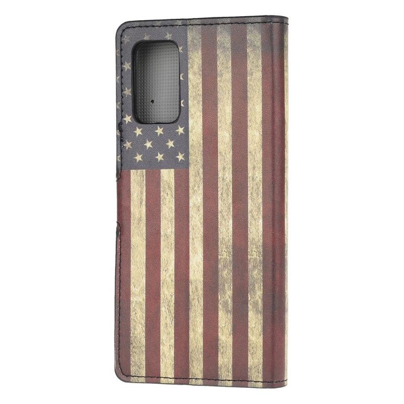 Lederhüllen Für Samsung Galaxy S20 FE Vintage Amerikanische Flagge