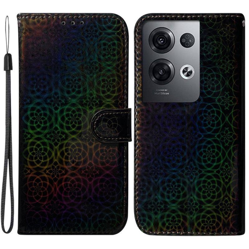 Flip Case Für Oppo Reno 8 Pro Disco-stil