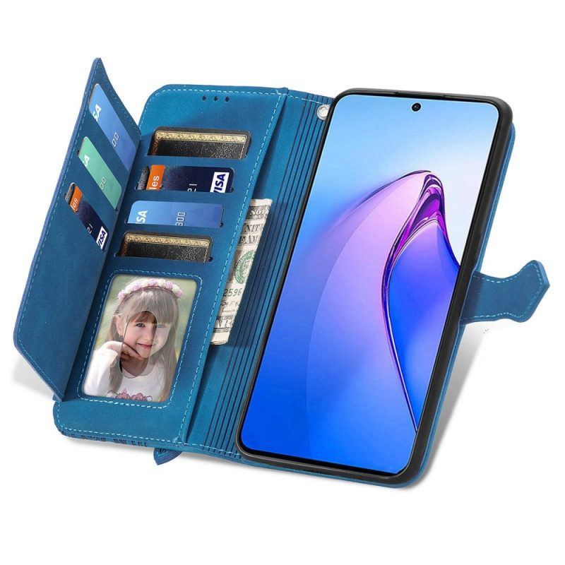 Flip Case Für Oppo Reno 8 Pro Geldbörse Aus Spitze