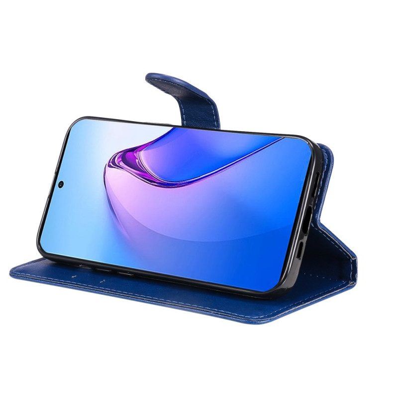 Flip Case Für Oppo Reno 8 Pro Mit Kordel Schlicht Mit Riemen