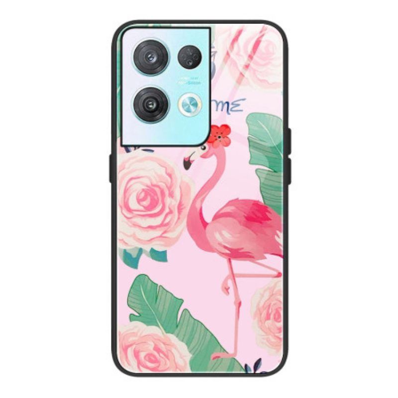 Hülle Für Oppo Reno 8 Pro Flamingo-hartglas