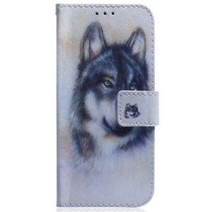 Lederhüllen Für Oppo Reno 8 Pro Mit Kordel Riemchen-aquarell-hund