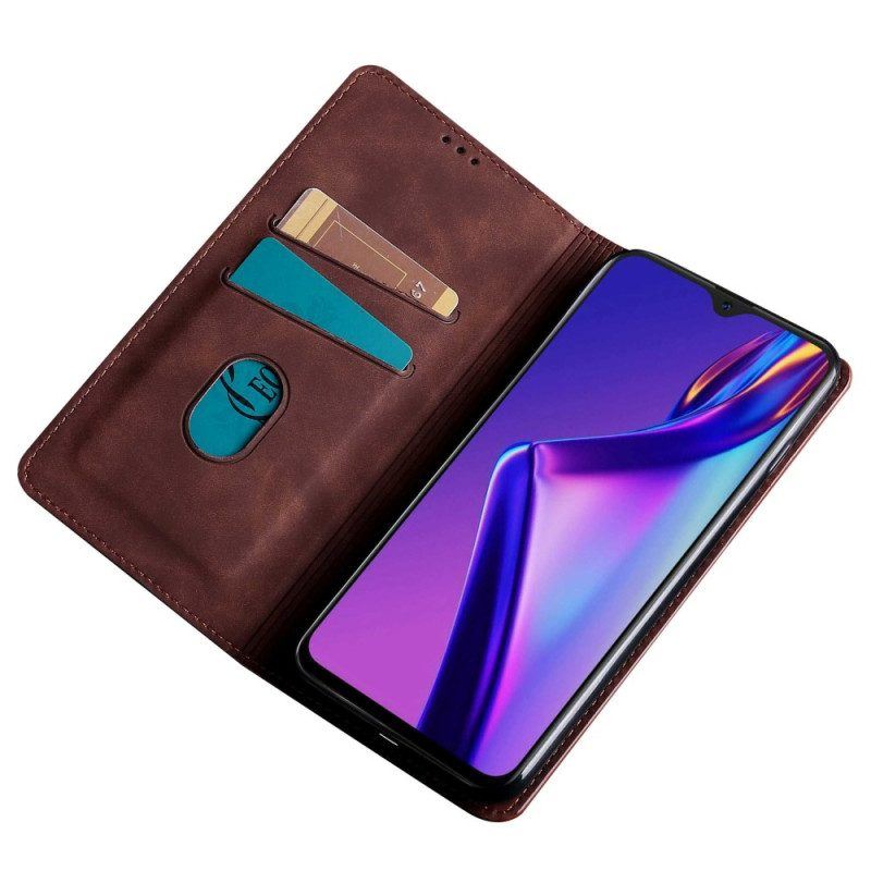 Schutzhülle Für Oppo Reno 8 Pro Flip Case Ledereffekt