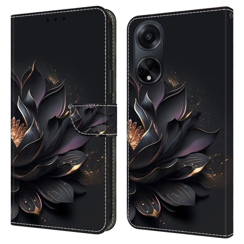 Lederhüllen Oppo A98 5g Handyhülle Lila Lotus