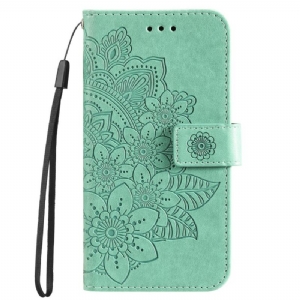 Lederhüllen Oppo A98 5g Mandala-druck Mit Riemen