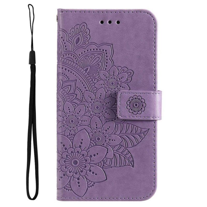 Flip Case Für Vivo Y16 Mit Kordel Riemchen-mandala