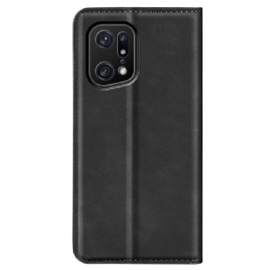 Case Für Oppo Find X5 Pro Standfunktion Aus Kunstleder