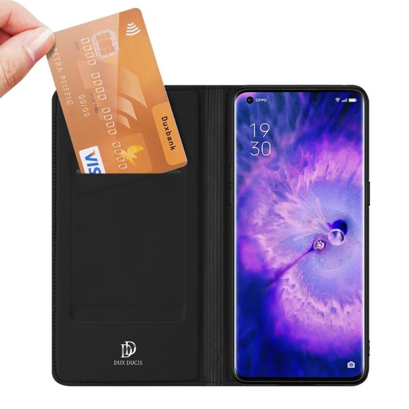 Flip Case Für Oppo Find X5 Pro Business-satin-effekt