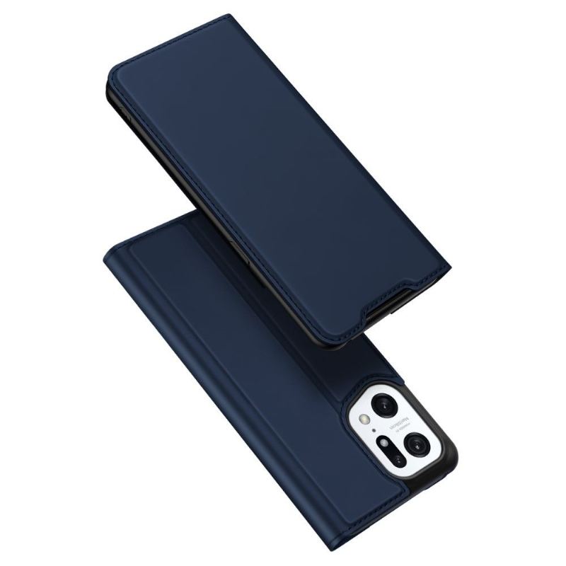 Flip Case Für Oppo Find X5 Pro Business-satin-effekt