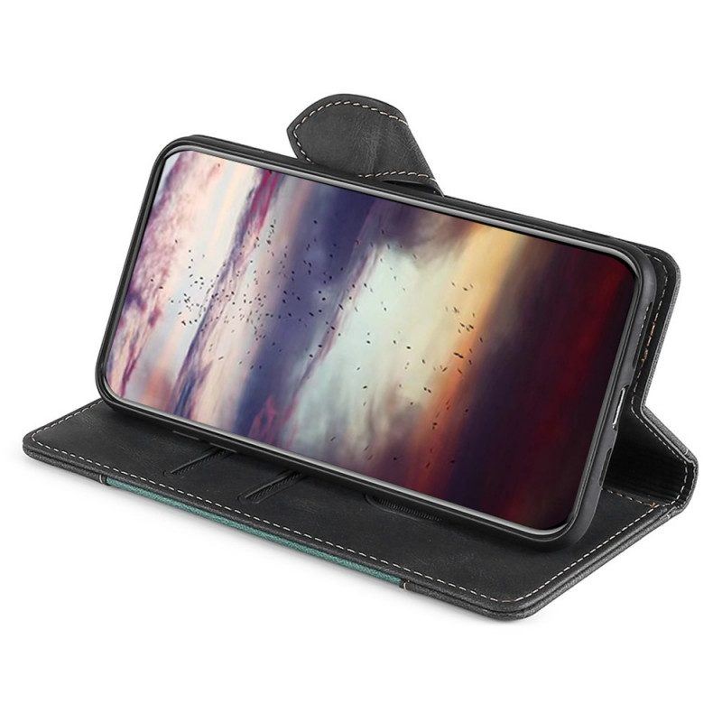 Flip Case Für Oppo Find X5 Pro Kunstleder Bicolor Stylisch