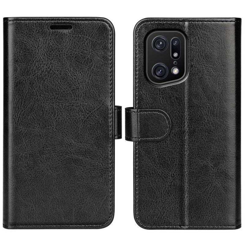 Flip Case Für Oppo Find X5 Pro Vintage-kunstleder