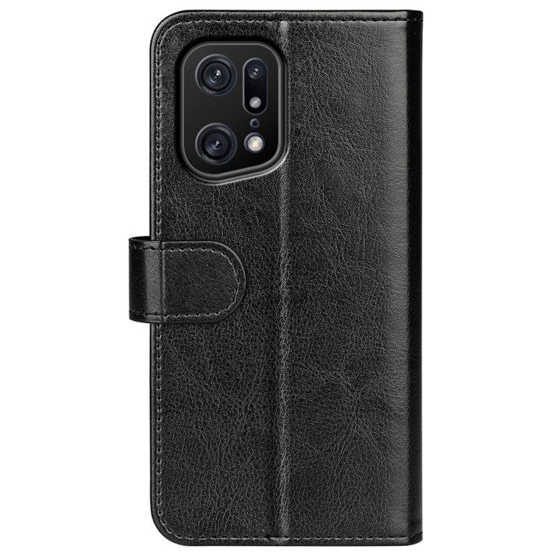 Flip Case Für Oppo Find X5 Pro Vintage-kunstleder