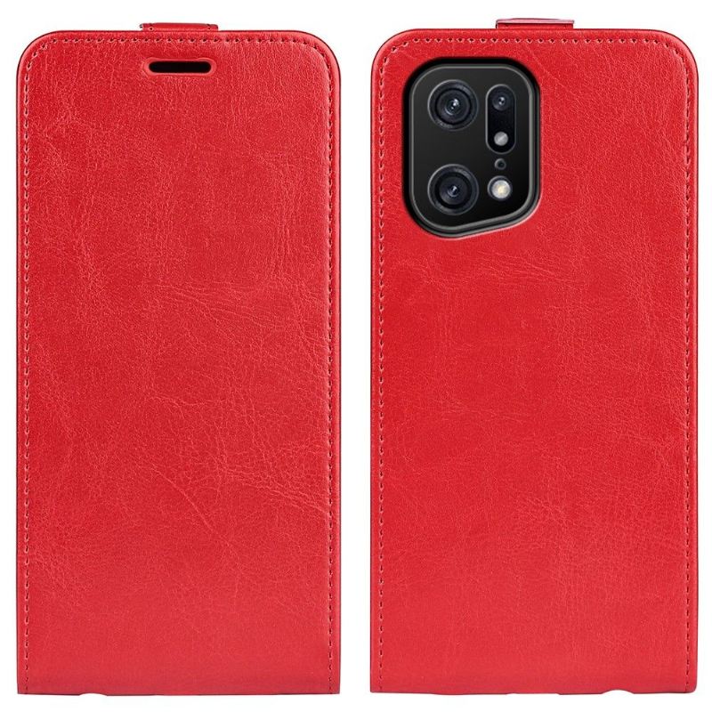 Lederhüllen Für Oppo Find X5 Pro Flip Case Kunstleder Vertikal