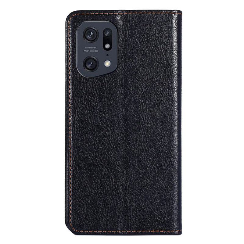 Schutzhülle Für Oppo Find X5 Pro Flip Case Einfarbig