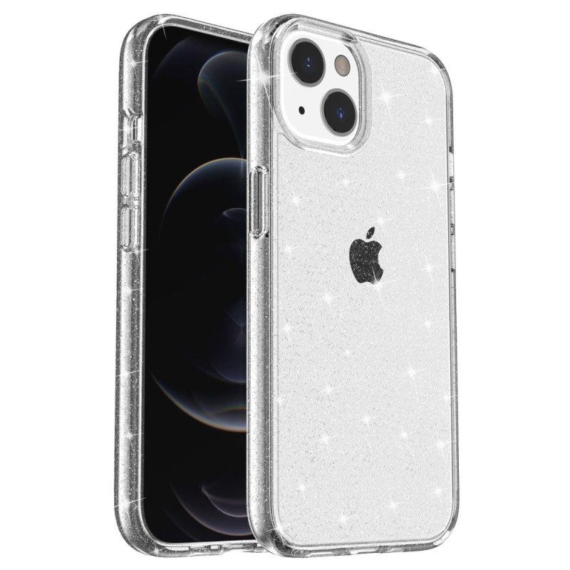 Handyhülle Für iPhone 15 Transparenter Glitzer