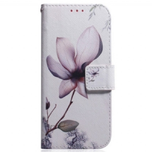 Lederhüllen Für iPhone 15 Alte Rosenblüte