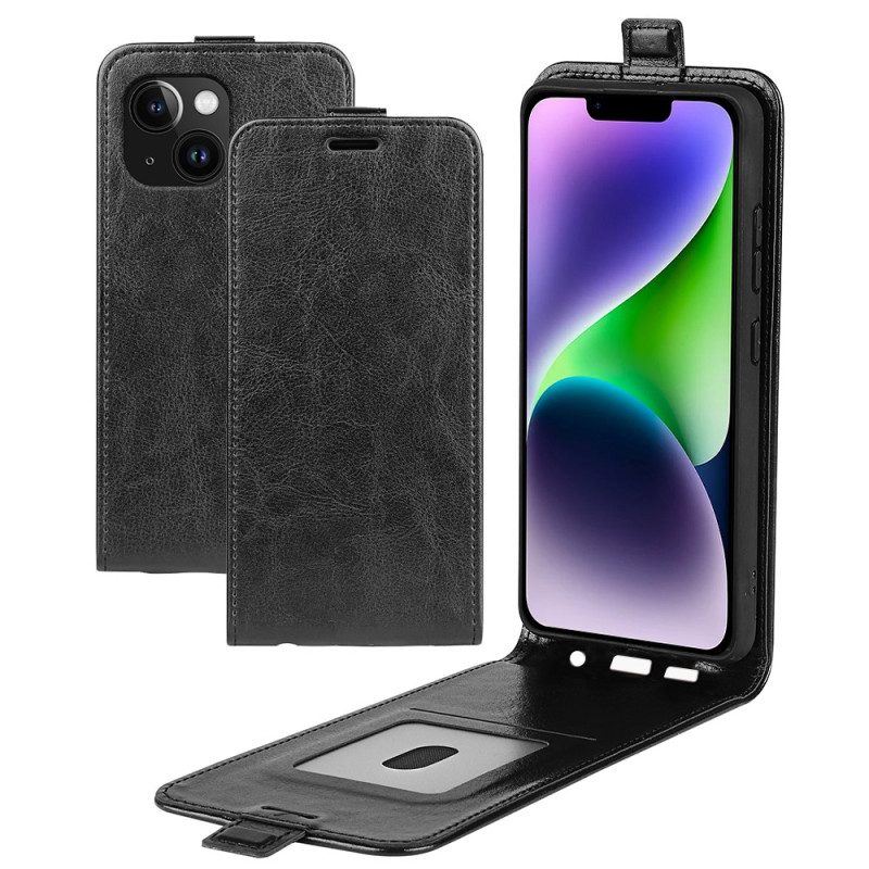 Lederhüllen Für iPhone 15 Flip Case Vertikale Klappe