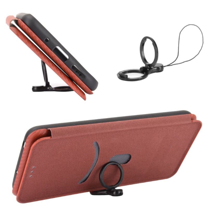 Flip Case Für Motorola Edge 20 Lite Kohlefaser-kunstleder