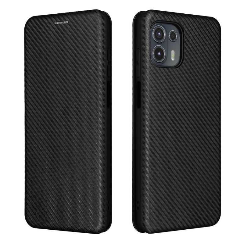 Flip Case Für Motorola Edge 20 Lite Kohlefaser-kunstleder