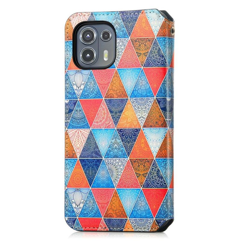 Lederhüllen Für Motorola Edge 20 Lite Geometrisches Mandala