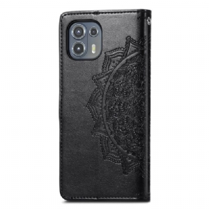 Lederhüllen Für Motorola Edge 20 Lite Mandala-relief Aus Kunstleder