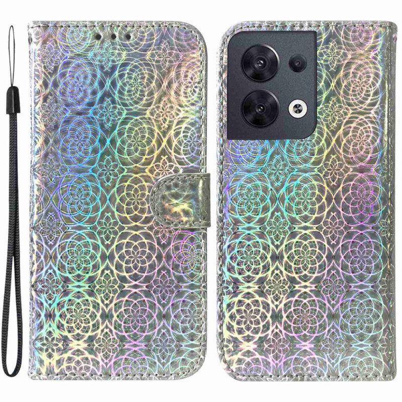 Flip Case Für Oppo Reno 8 Disco-stil