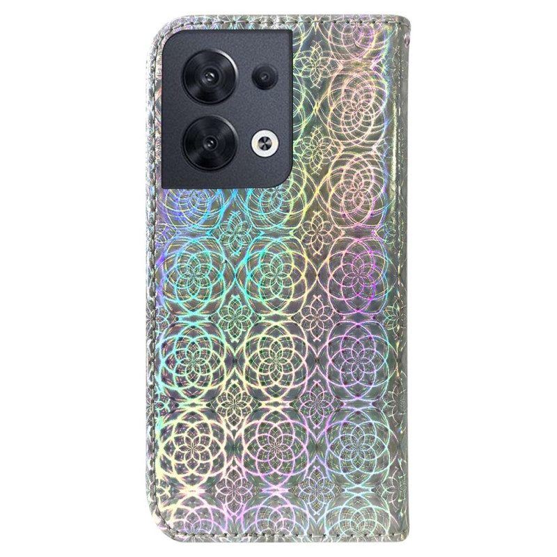 Flip Case Für Oppo Reno 8 Disco-stil